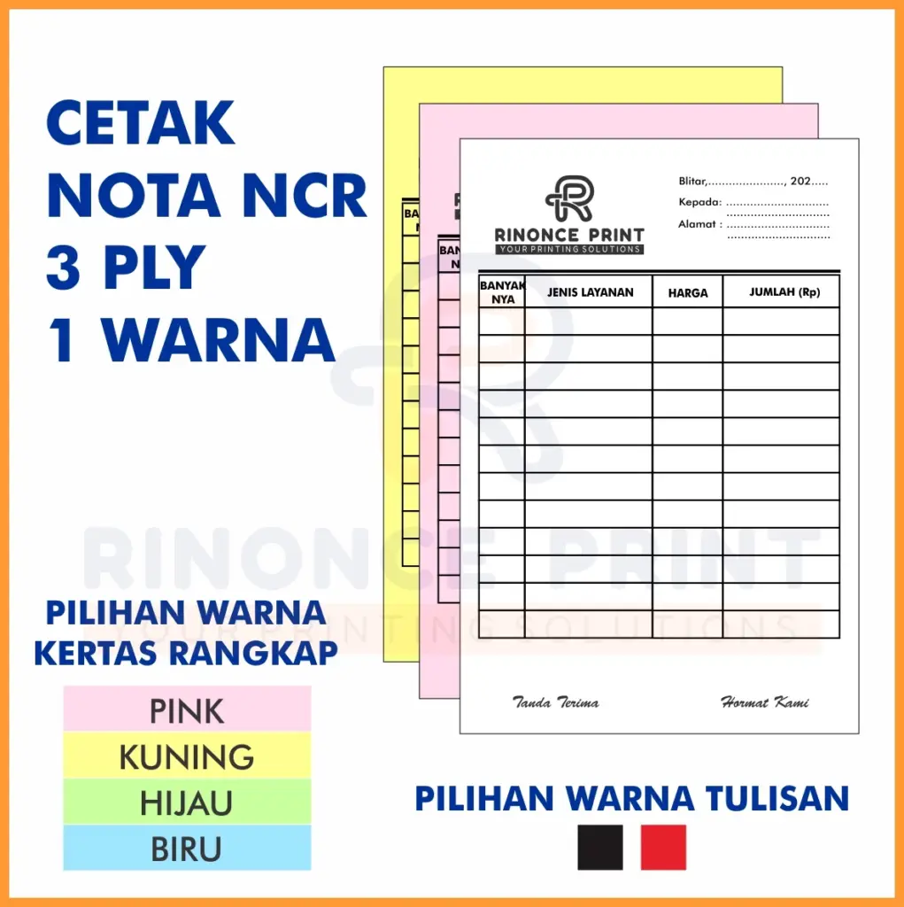 Panduan nota 3 ply
